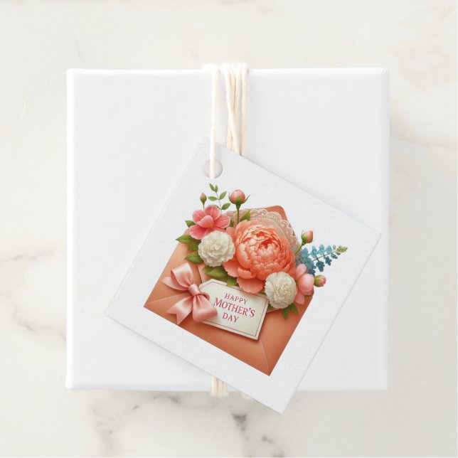 Étiquette de cadeau de fête des mères  (En situation)