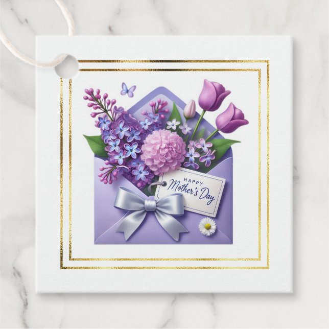 Étiquette de cadeau de fête des mères (Devant)