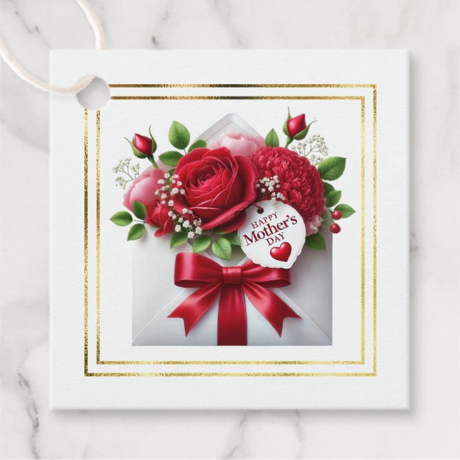 Étiquette de cadeau de fête des mères (Devant)