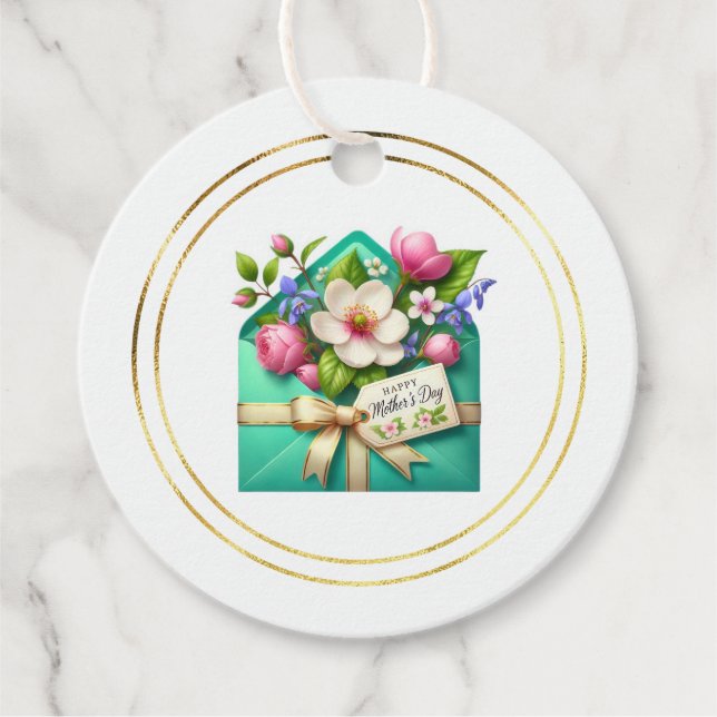 Étiquette de cadeau de fête des mères (Devant)