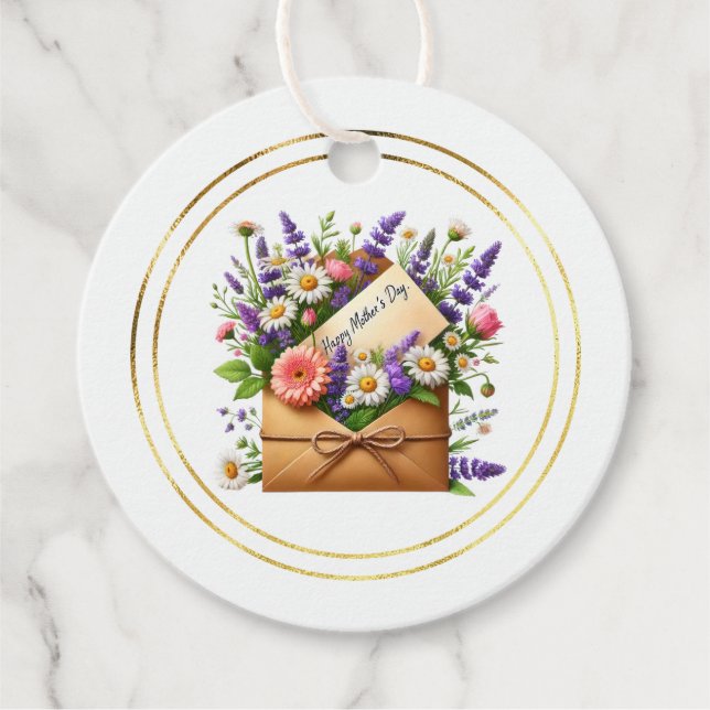 Étiquette de cadeau de Fête des Mères (Devant)