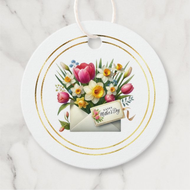 Étiquette de cadeau de fête des mères (Devant)
