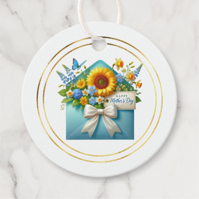 Étiquette de cadeau de Fête des Mères (Devant)