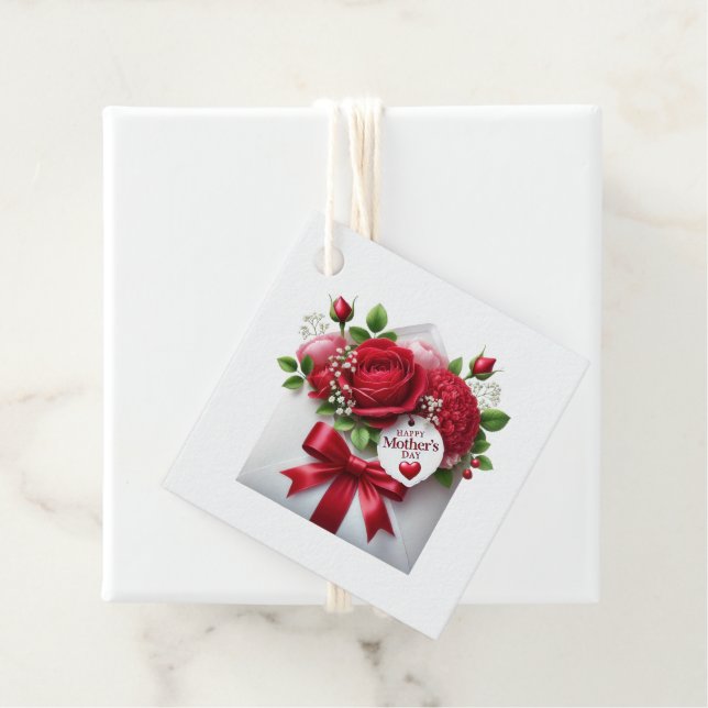 Étiquette de cadeau de fête des mères  (En situation)