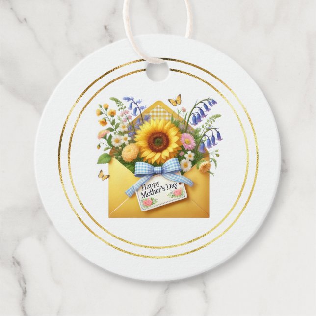 Étiquette de cadeau de Fête des Mères (Devant)