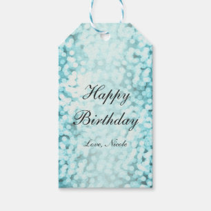 Étiquette de cadeau de fête glamour avec lumières