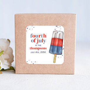 Étiquette de cadeau de fête mignonne du 4 juillet