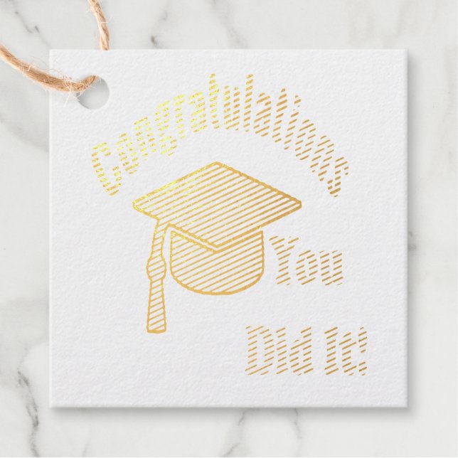Étiquette de cadeau de fin d'études (Devant)