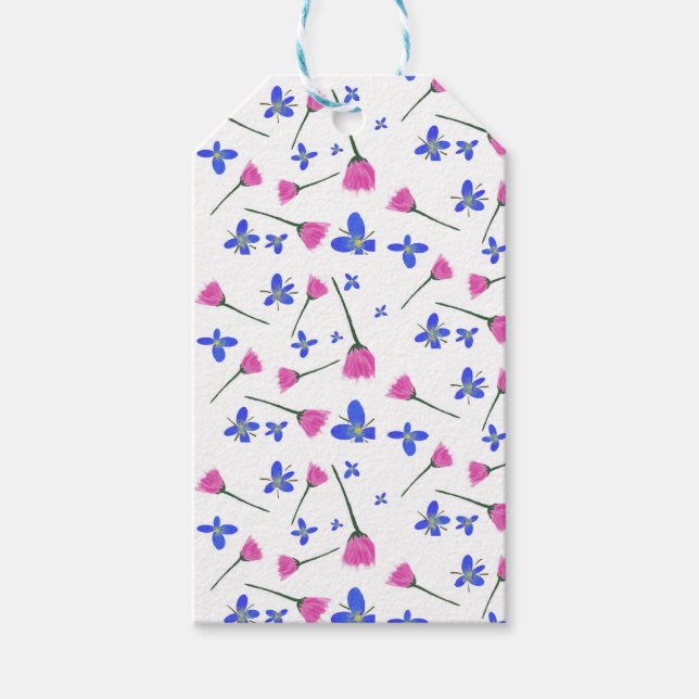 Étiquette de cadeau de fleurs fraîches coupées (Devant)