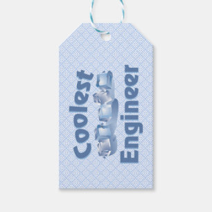 Étiquette de cadeau de glace pour l'ingénieur le p