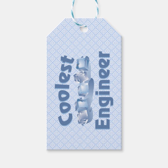 Étiquette de cadeau de glace pour l'ingénieur le p (Devant)