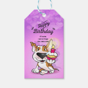Étiquette de cadeau de "joyeux anniversaire