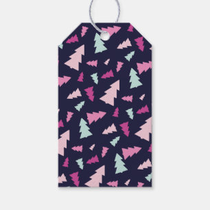 Étiquette de Cadeau de la Forêt de Fête de Minuit