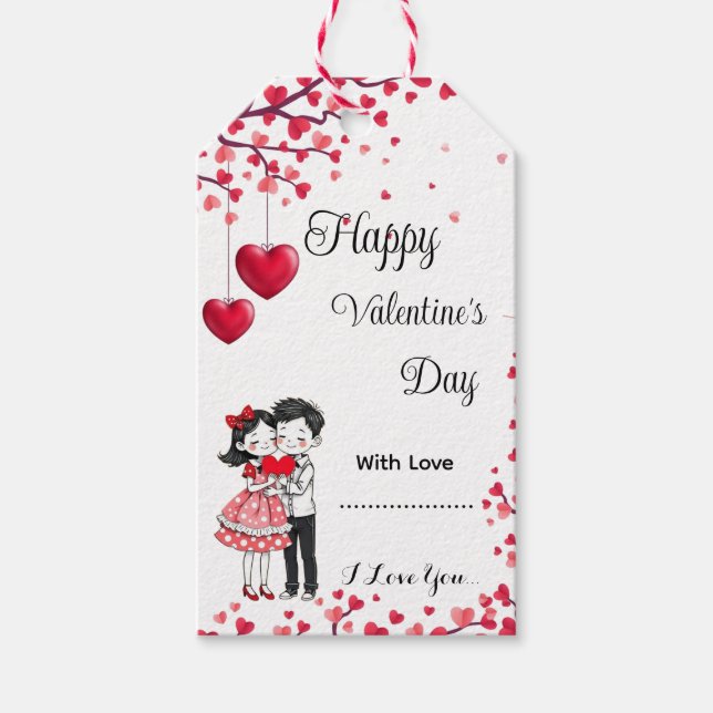 Étiquette de cadeau de la Saint-Valentin (Devant)