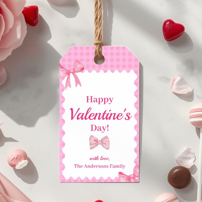 Étiquette de cadeau de la Saint-Valentin à ruban e (Créateur téléchargé)