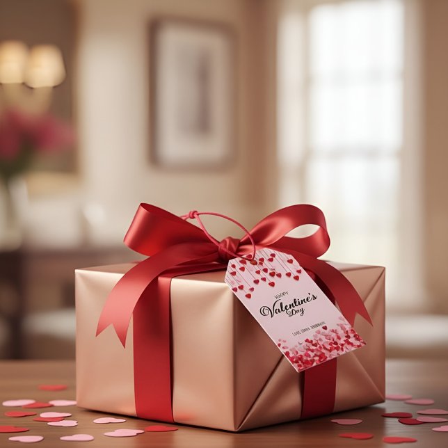 Étiquette de cadeau de la Saint-Valentin avec des  (Créateur téléchargé)