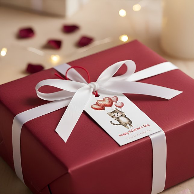 Étiquette de cadeau de la Saint-Valentin avec un c (Créateur téléchargé)