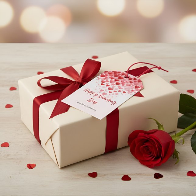 Étiquette de cadeau de la Saint-Valentin Cœurs à l (Créateur téléchargé)