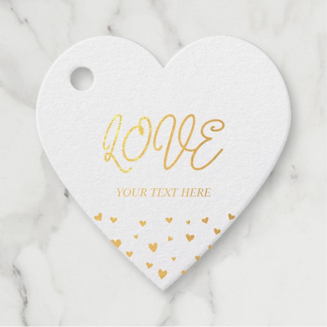 Étiquette de Cadeau de la Saint-Valentin Cœurs en  (Devant)