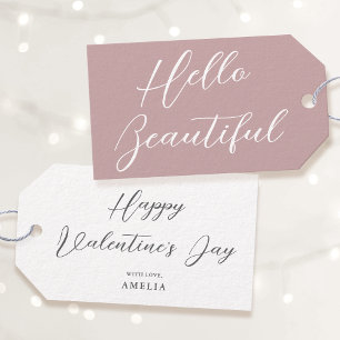 Étiquette de Cadeau de la Saint-Valentin Écriture
