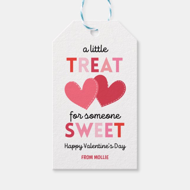 Étiquette de cadeau de la Saint-Valentin pour enfa (Devant)