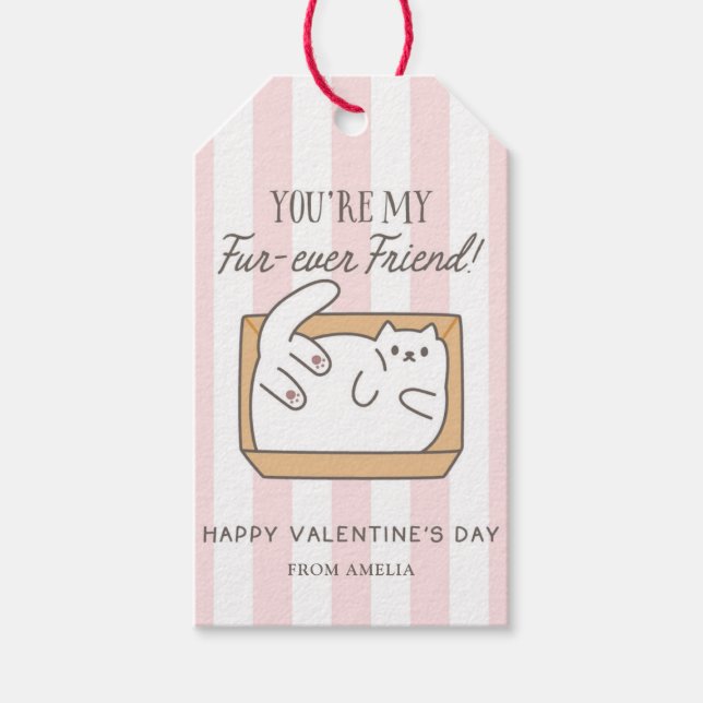 Étiquette de cadeau de la Saint-Valentin pour enfa (Devant)