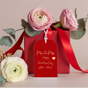 Étiquette de cadeau de la Saint-Valentin pour M. e