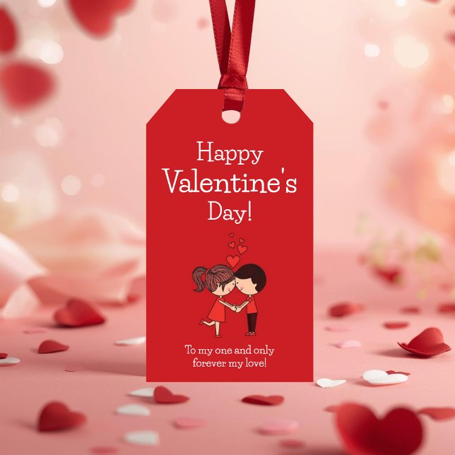 Étiquette de cadeau de la Saint-Valentin romantiqu (Créateur téléchargé)