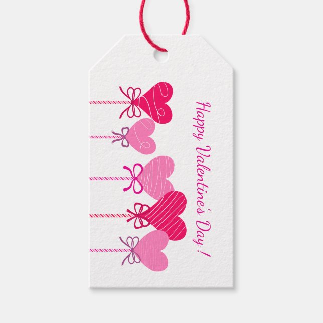 Étiquette de cadeau de la Saint-Valentin sucette (Devant)