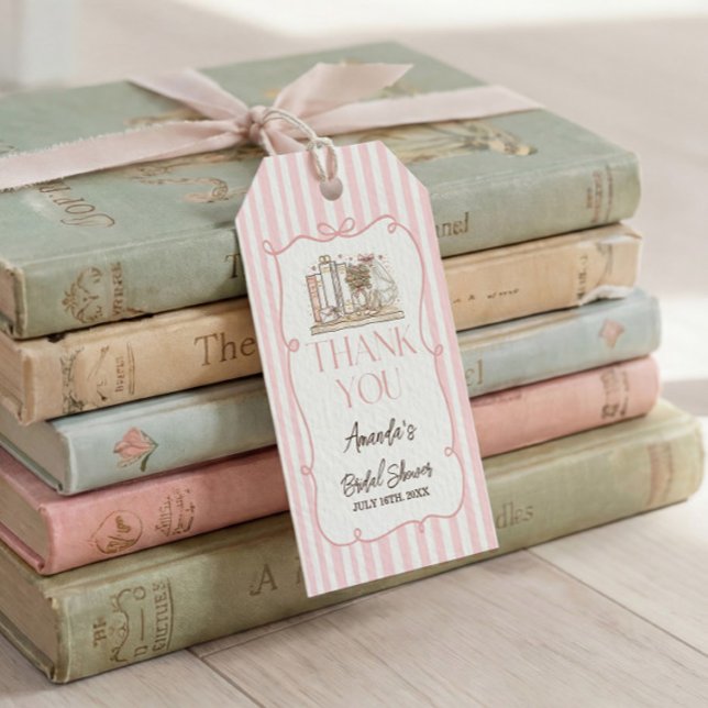 Étiquette de cadeau de livre d'histoires (Créateur téléchargé)