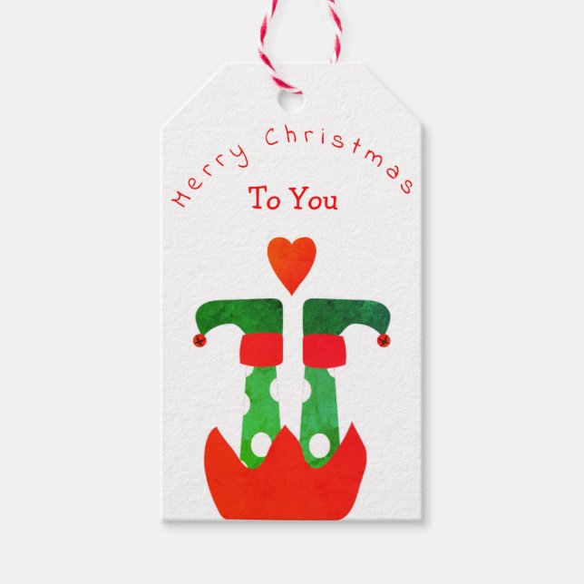 Étiquette de cadeau de lutin (Devant)