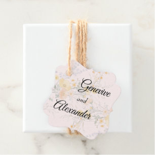 Étiquette de cadeau de mariage botanique Fleur sau