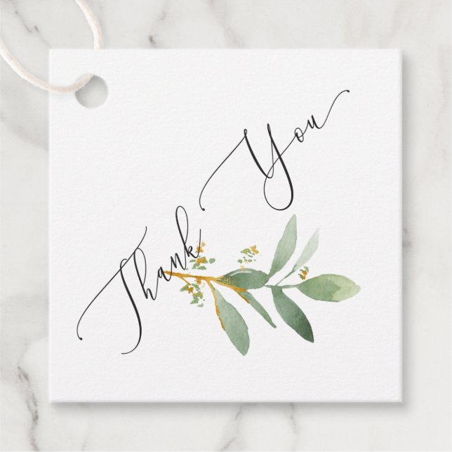 Étiquette de cadeau de mariage classe Merci (Devant)