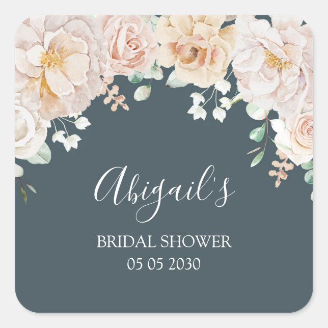 Étiquette de cadeau de mariage de bains de mariée  (Devant)