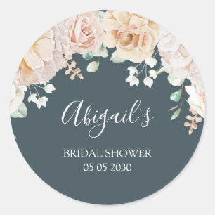 Étiquette de cadeau de mariage de salle de bain fl