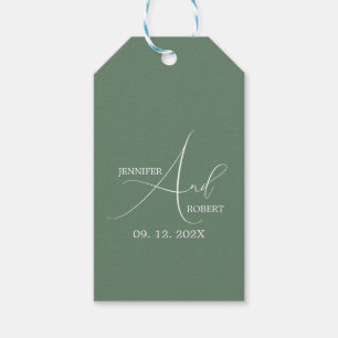 Étiquette de cadeau de mariage en calligraphie bla
