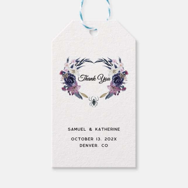 Étiquette de cadeau de mariage Halloween (Devant)