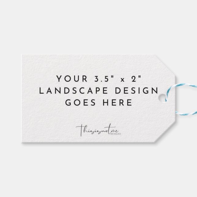 Étiquette de cadeau de mariage horizontale 3,5x2" (Devant (Horizontal))