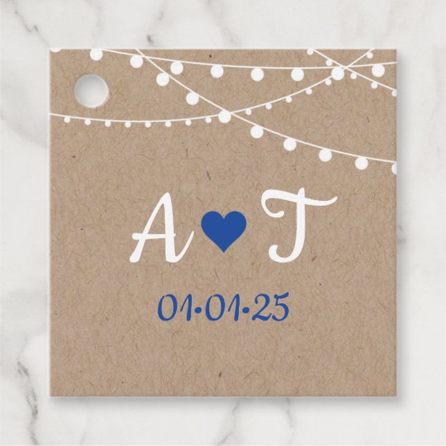 Étiquette de cadeau de mariage - petit avion et lé (Devant)