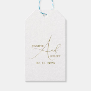 Étiquette de cadeau de mariage simple en calligrap