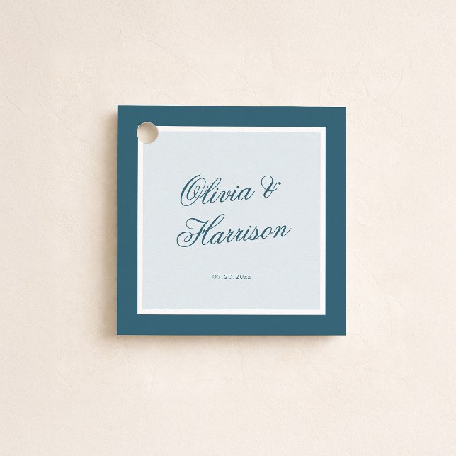 Étiquette de cadeau de mariage Something Blue Coas (Créateur téléchargé)