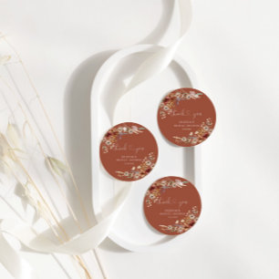 Étiquette de cadeau de mariage Terracotta Tiny Wil