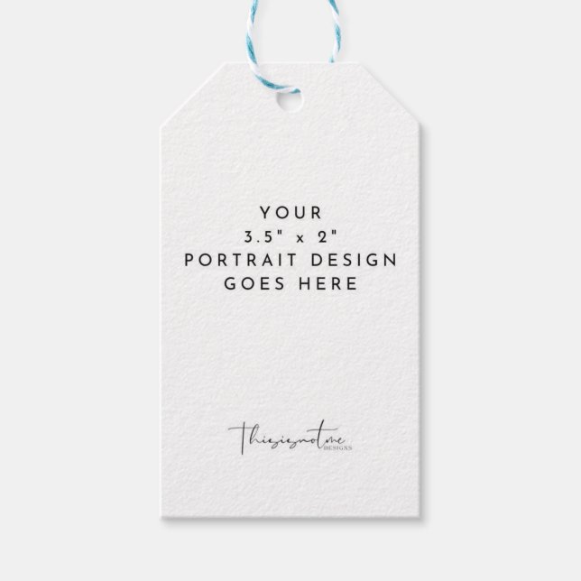 Étiquette de cadeau de mariage verticale 3,5x2" mo (Devant)