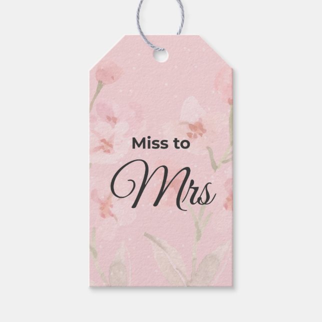Étiquette de cadeau de Mlle à Mme (Devant)