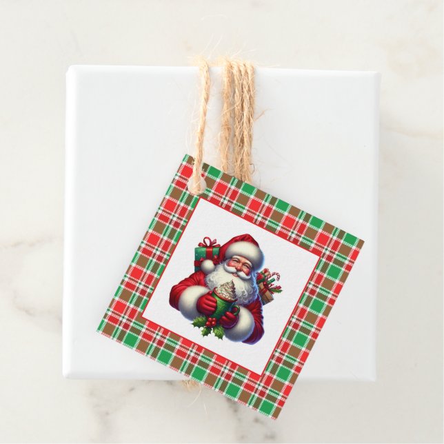 Étiquette de cadeau de Noël (En situation)
