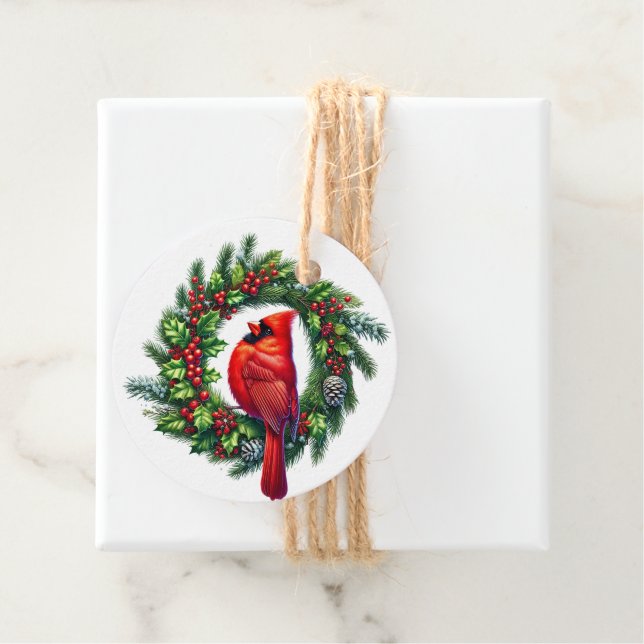 Étiquette de cadeau de Noël (En situation)