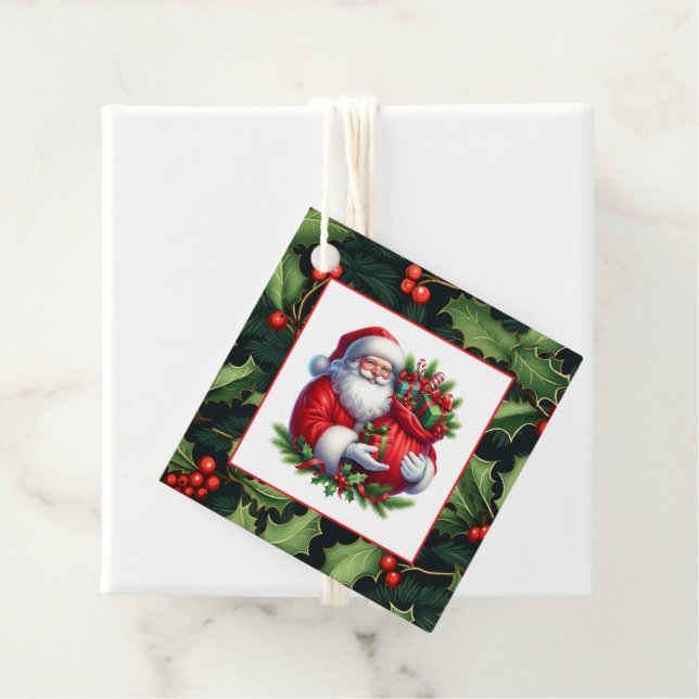 Étiquette de cadeau de Noël (En situation)