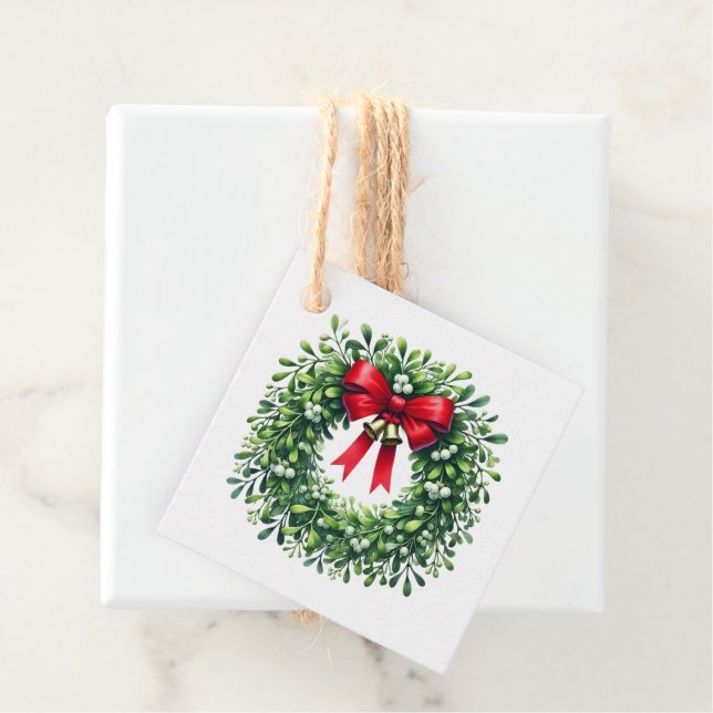 Étiquette de cadeau de Noël (En situation)