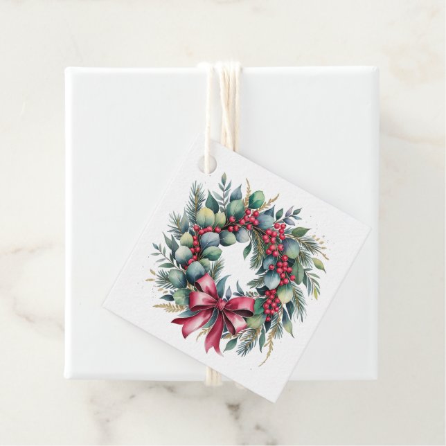 Étiquette de cadeau de Noël (En situation)