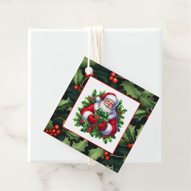 Étiquette de cadeau de Noël (En situation)
